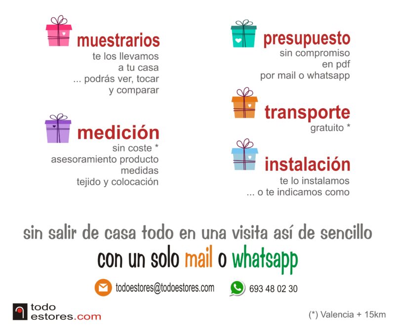 Medición gratuita estores y cortinas en Valencia