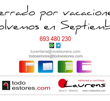 CERRADO POR VACACIONES : VOLVEMOS EN SEPTIEMBRE
