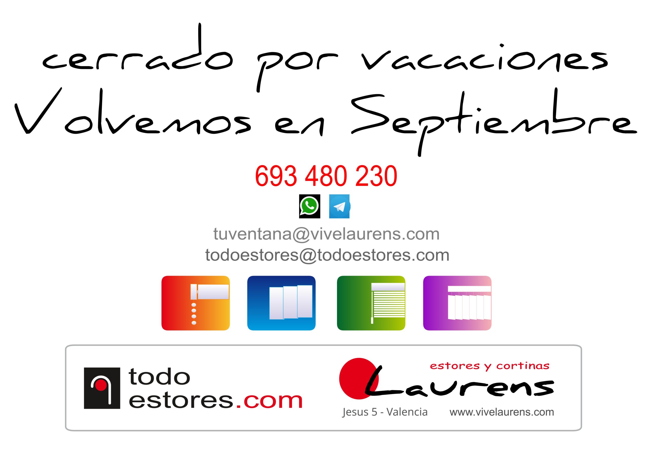 CERRADO POR VACACIONES : VOLVEMOS EN SEPTIEMBRE